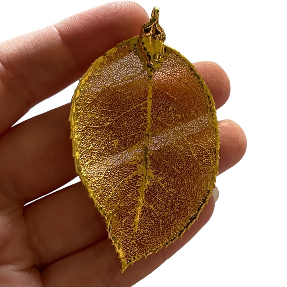 Gold Plated Leaf Pendant